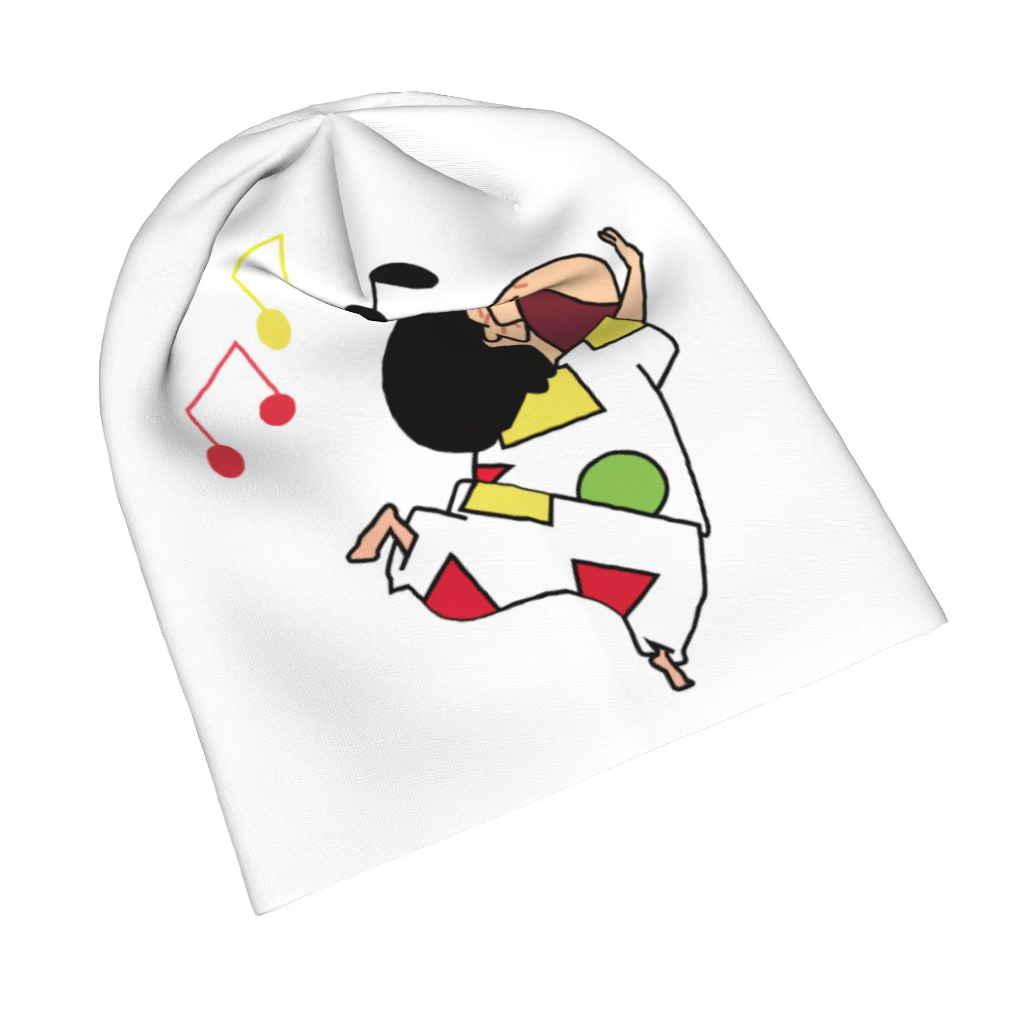 Crayons Shin-Chans Anime Cap  Vintage Unisex Street Skullies Beanies Hat Spring Warm Dual-use Bonnet Knitting Hats