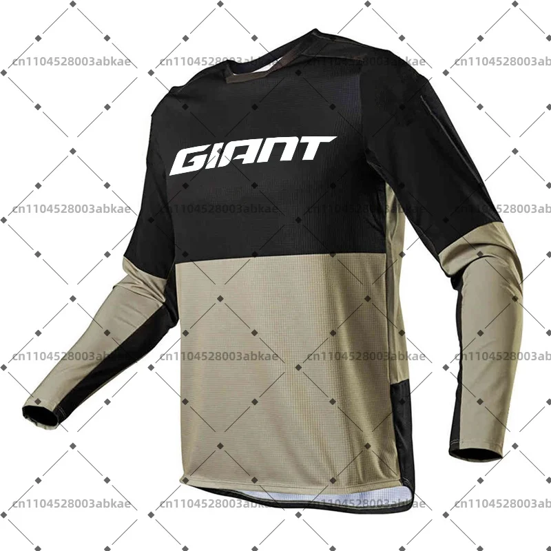 Men's Motorcycle Downhill Jersey Breathable Fast Dry Off-Road Racing Long-Sleeved Sports T-Shirt BMX Mountain Bike Enduro Jersey