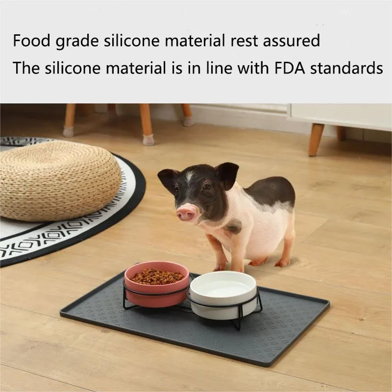 Pet Placemat Dog Food bowl Mat Cat Feed Mat Cat Dog Drinking Feeding Placemat Silicone Waterproof Pet Bowl Pad Feeder Mats