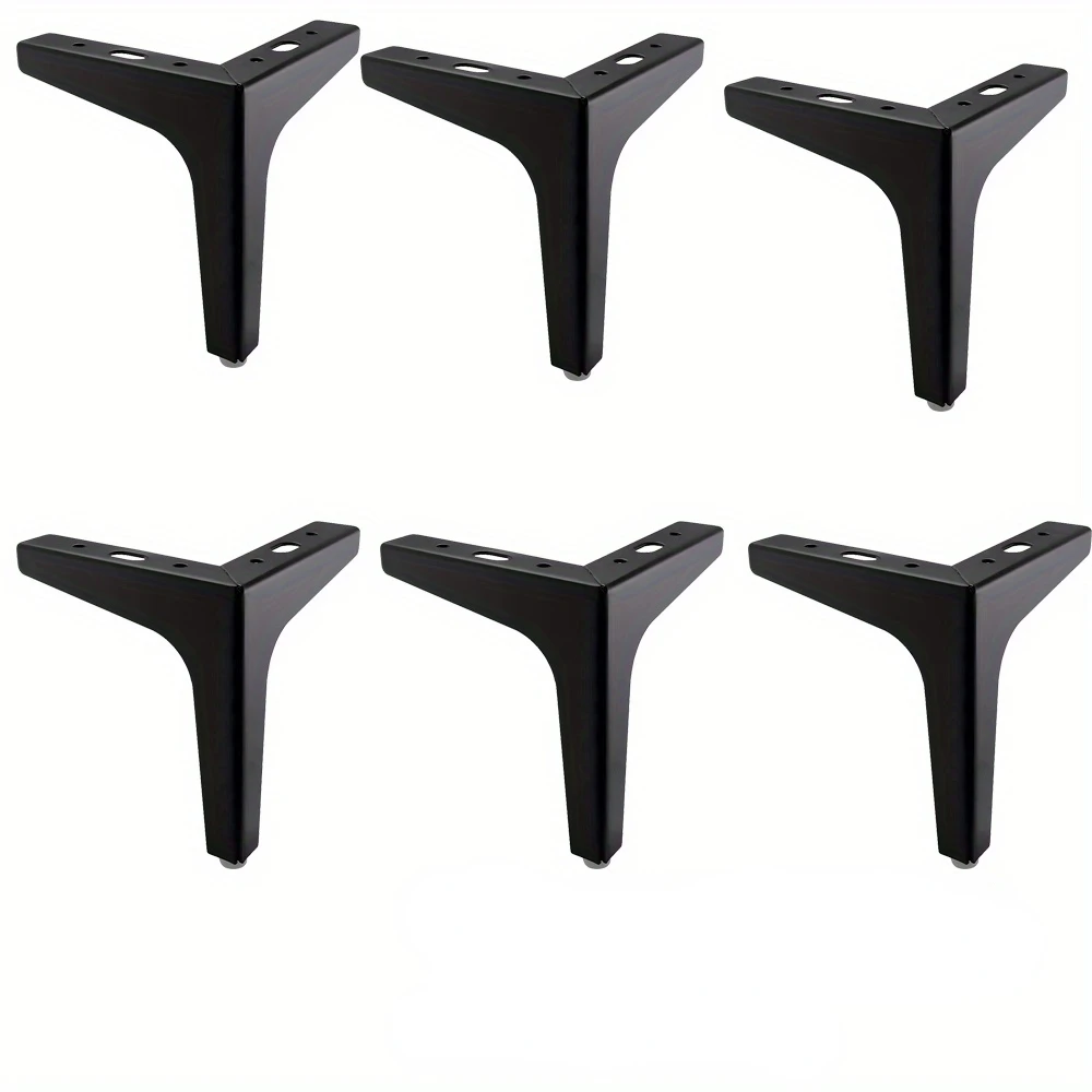 6 PCS 13cm Height Modern Furniture Sofa Legs Metal Matte Black Finish Table Cupboard Feet Furniture Accessories Sofa Iron Legs