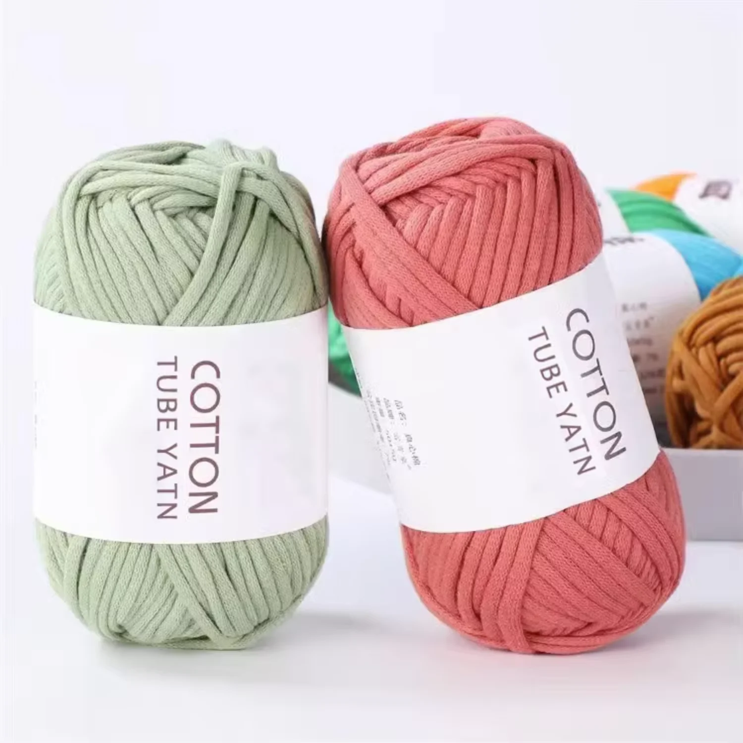 chunky luxury genuine cotton nylon hollow tube core yarn 50g nylon Crochet core spun yarn for knitting bags blanket