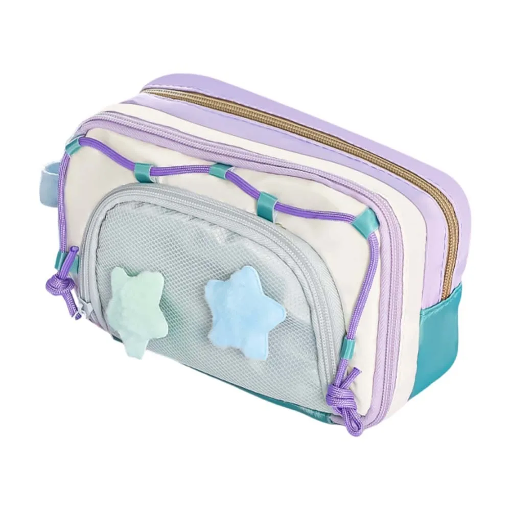 

7 Multilayer Y2K Star Stationery Bag Large Capacity Cosmetics Card Pen Korean Pencil Case Y2K Ins Aesthetic Ins Pencil Pouch