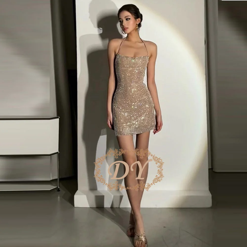 

DY Sexy Girl Blingbling Hanging Dr Women Slim Fit ort Skirt High Waist Par Evening Gown Datey Celebration Customize