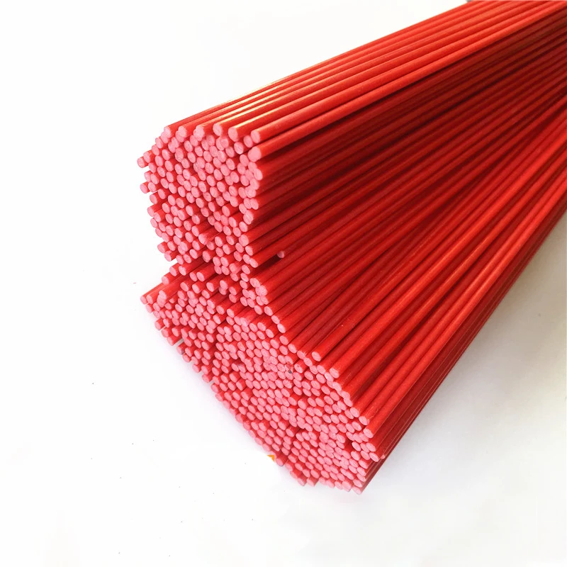 2-10PC Red Glass Fiber Rod 1-15mm Insulation and High Temperature Resistance Solid Fiberglass Bar Length 500mm 1000mm