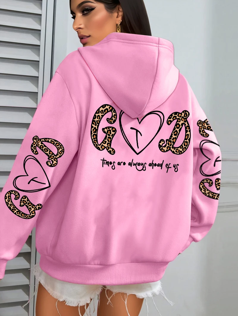 God times sempre afiado de nós impressão feminina com capuz solto hip hop hoodie casual velo roupas esportivas y2k all-match bolso hoodies