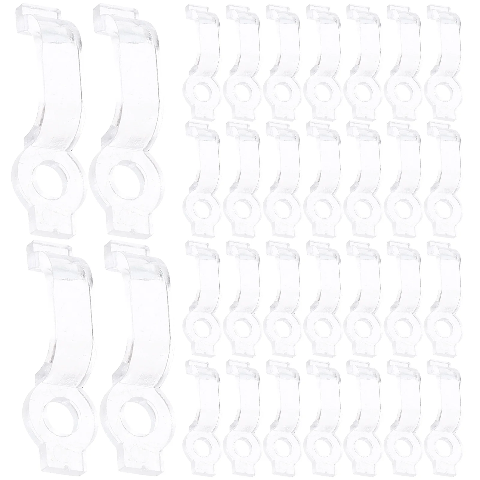 100pcs Led Strip Light Clips One Side Fixing Ultra-Thin Mounting Bracket For Soft Hard Light Bars Heat-Resistant Fire-Retardant