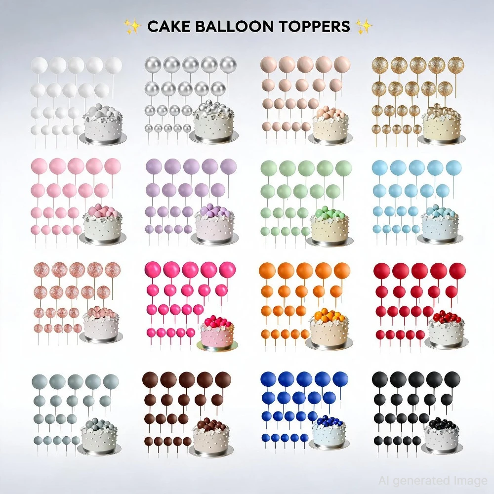 20 Stück Bunte Kugeln Kuchendekoration Gold Silber Rosa Blau 2-4cm Kugeln Kuchendekorationen DIY Geburtstag Hochzeit Weihnachten Party Zubehör