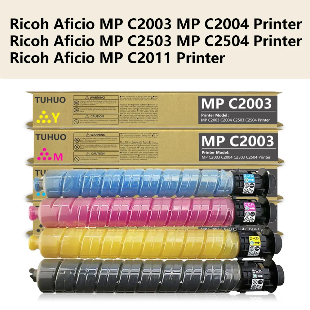 

TUHUO MP C2003 C2503 тонер-картриджи, совместимая замена для принтеров Ricoh Aficio MP C2003 C2004 C2503 C2504 MP C2011