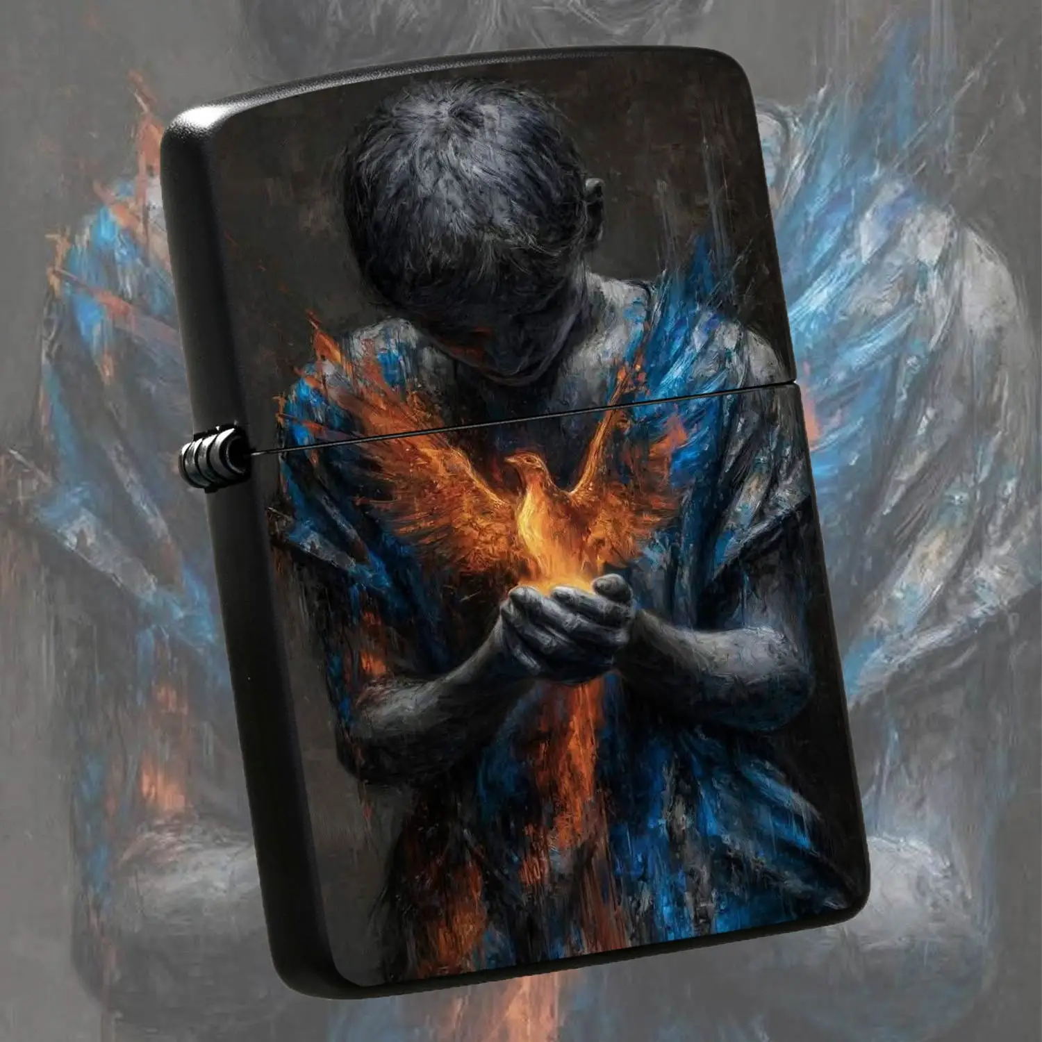Exquisite Artistic Phoenix Pattern Portable Igniter, Textured Dark Aesthetic Creative Graphic Ignition Tool, Versatile For Daily Use Gifting Scenes, Unique Stylish Atmospheric Must-Have Accessory A Humorous And Interesting Lighter