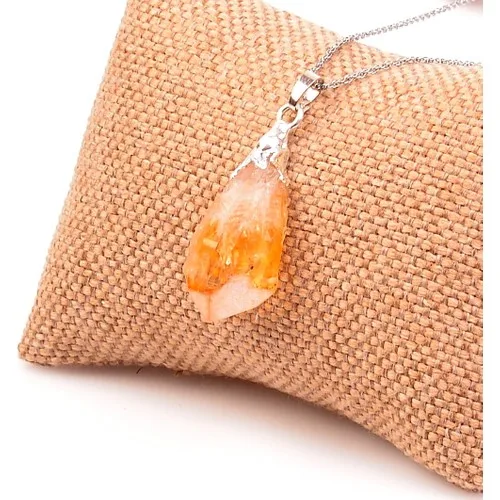 Citrine หินสร้อยคอผู้หญิงของขวัญธรรมชาติ