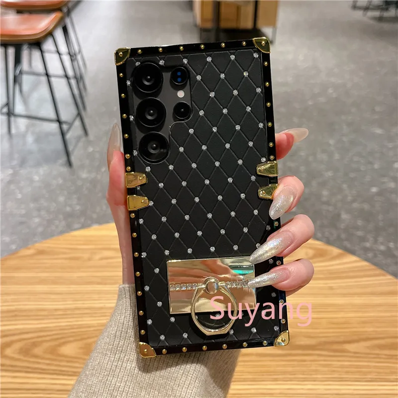 Luxury Diamond Bling Phone Ring Holder Case For Samsung A06 A16 A26 A36 A56 A05S A15 A25 A35 A55 A14 A34 A54 A13 A12 A32 A52 A51