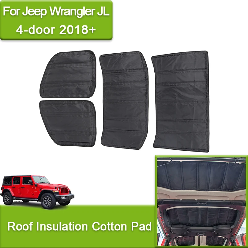 

Комплект изоляции крыши потолка с твердым верхом для Jeep Wrangler JL Rubicon 2018-2024 2025 4-дверный автомобильный чехол, аксессуары для интерьера