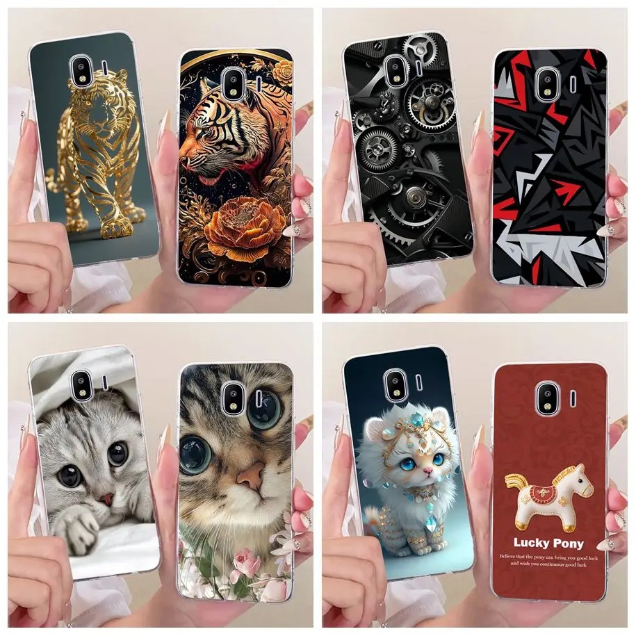 Case For Samsung Galaxy J4 J4+ 2018 Cover J400F J415F Cool Painted Soft Clear Phone Cases For Galaxy J4 Core J410F J4Plus Fundas