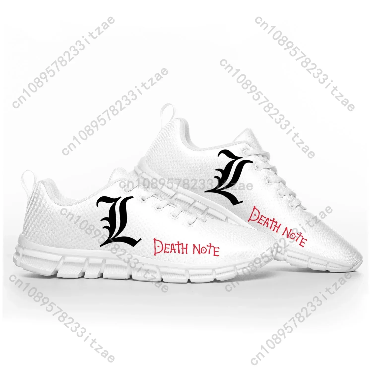 

Comics Death Note Yagami Lawliet L Sports Shoes Mens Womens Teenager Sneakers Casual Custom White Couple Shoes