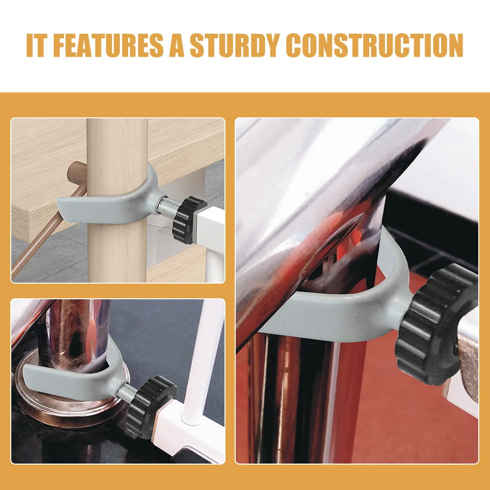 4 قطعة بوابة سلامة الطفل الحيوانات الأليفة تمديد تصاعد الأجهزة داخلي في الهواء الطلق قابل للتعديل الدرابزين البراغي درج طقم سياج للرضع #4