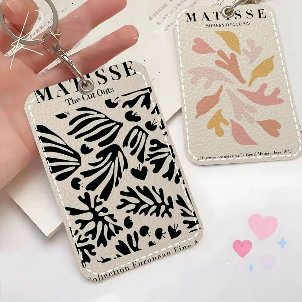 

Самоклеящийся кожаный чехол-картхолдер для ключей и пропусков Henri Matisse Picasso с кольцом для ключей