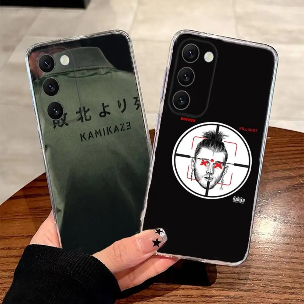

Rap E-Eminem Phone Case For Samsung S30,23,21,22,20 FE lite,S10,9,PIus Note20ultra Soft Transparent