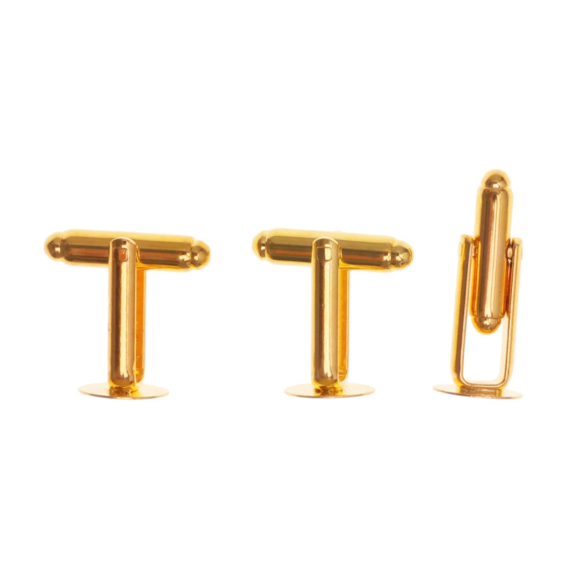 

10Pcs Men's Metal Cufflinks 12mm Round French Style Shirt Buttons Formal Shirt Accessory Jewelry Cuff Links