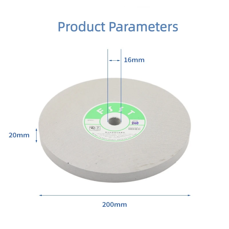 PVA Polishing Wheel 200 * 20 * 16 Green Silicon Carbide Metal Polishing Precision Polishing Wheel Hardware Grinding Tool