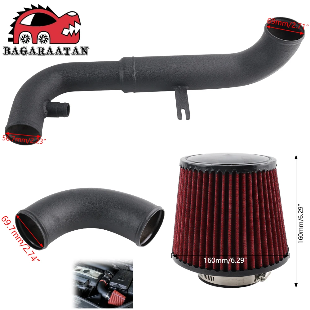 Cold Air Intake Kit Heat Shield Filter Pipe For VW Golf GTI MK6 2.0 TFSI EA113 Engine 11-12 increasing torsion power