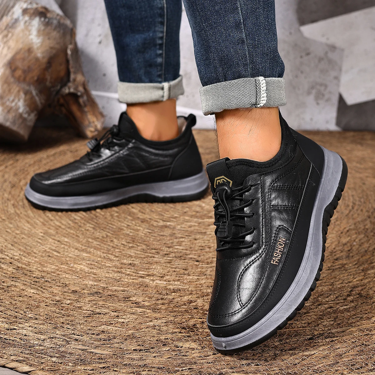 2025 شتاء جديد الرجال المضادة للانزلاق أحذية قطنية في الهواء الطلق عادية دافئة أحذية قطنية مريحة دائم شحن مجاني الرجال القطن #4