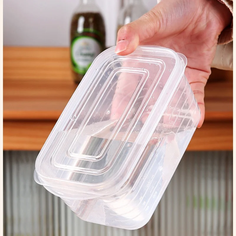 10 pieces 700ml/23.67oz food grade frozen preservation storage refrigerator plastic box