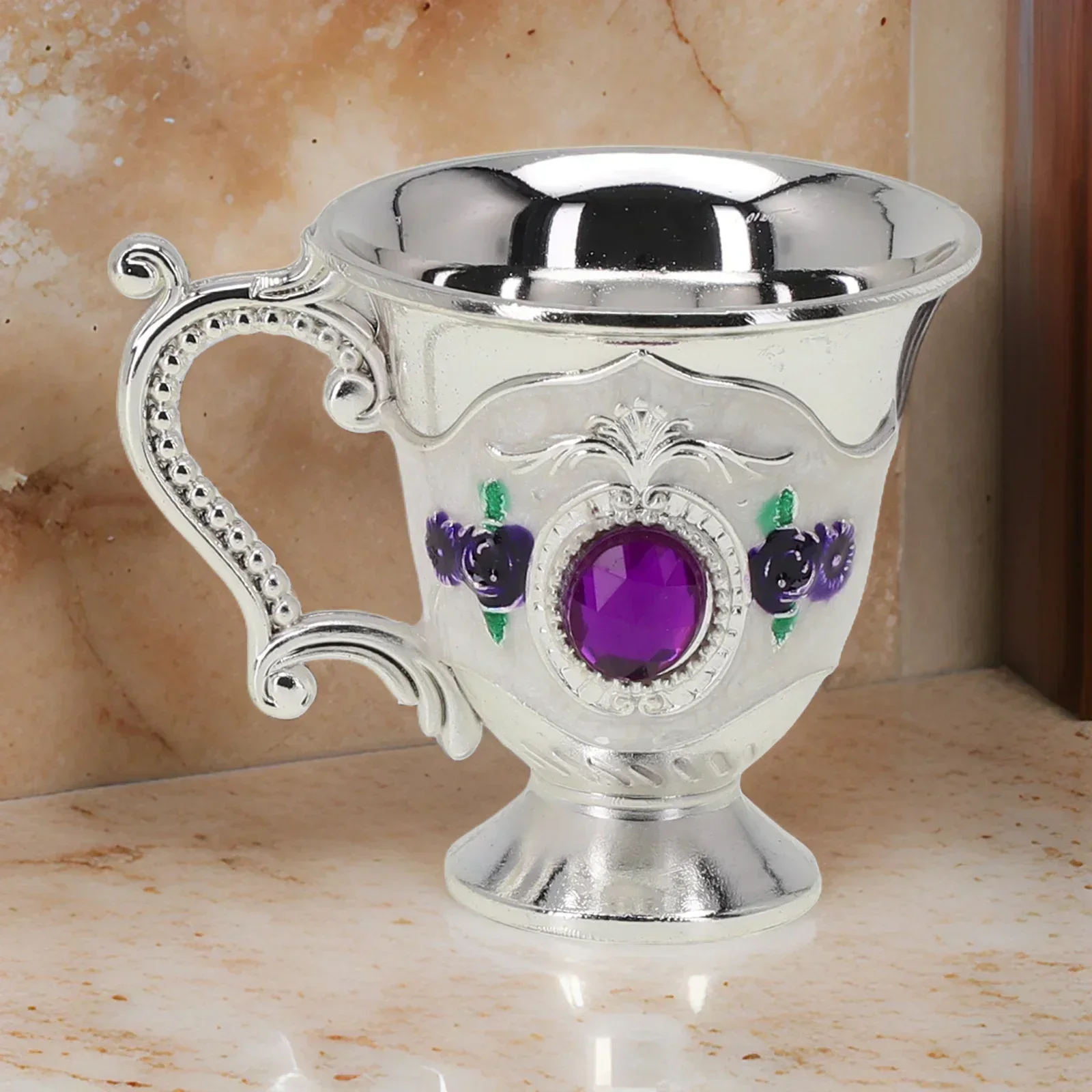 

Tea Cup Wine Glass Bar Party Coffee Mug Decorative European Style Metal Metal Wine Drinking Cups Versatile Use