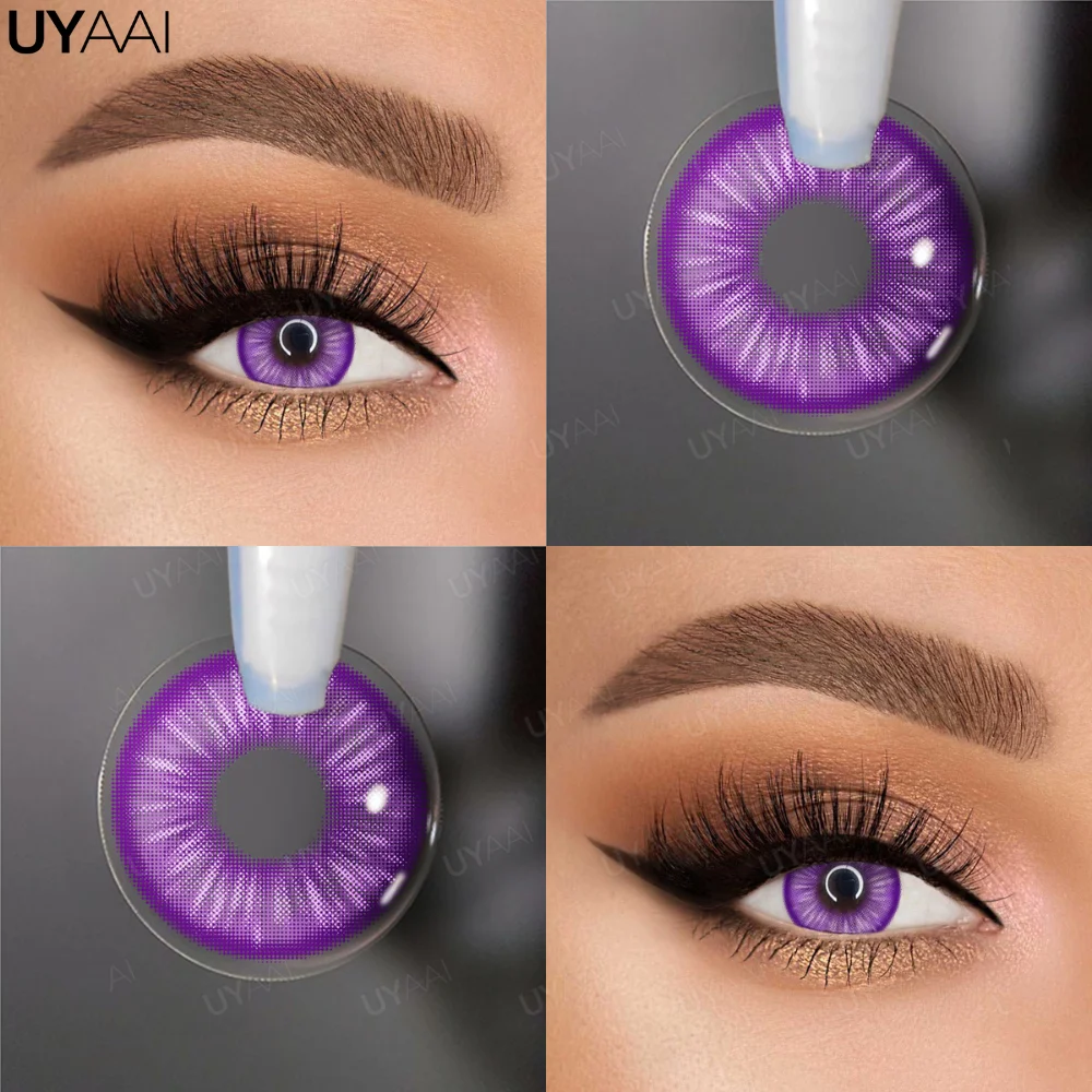 UYAAI Color Contact Lenses for Eyes Cosmetic High Quality Optical Lens for Women Blue Lenses Green Lenses Purple Lenses