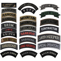 Bope Contractor Engineer Sniper Jwk Grom Embroidery Patch Mountain America Emblem Armband With Hook Loop
