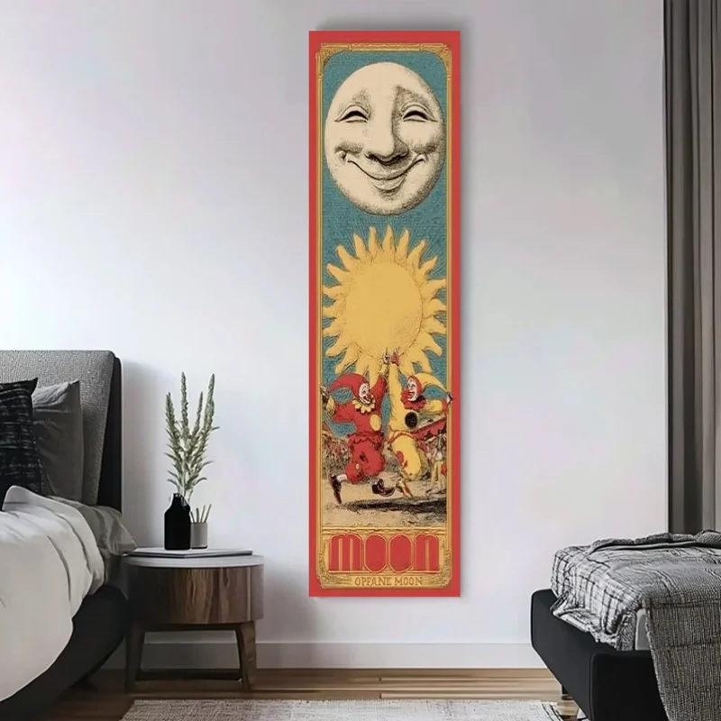 Tapestry Blanket Large Wall Tapestry Happy Clowns Dance Sun Vertical Banner Art Gift Home Decoration