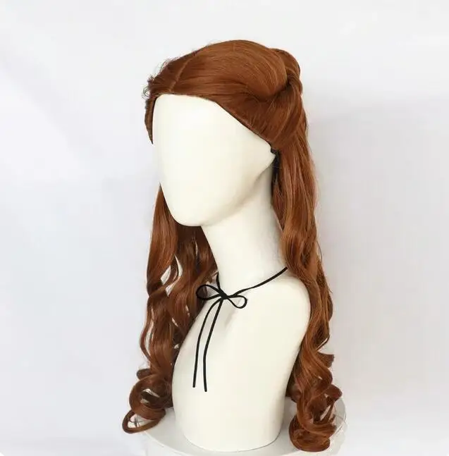 Curly 24 inch Long Brown Belle  Cosplay Wig for Halloween Christmas School Thanksgiving Day