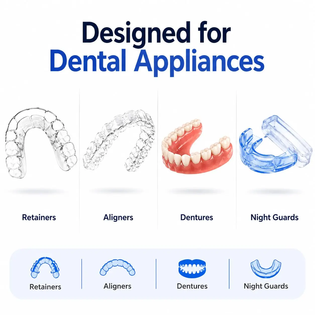 2026 New Upgrade Ultrasonic Retainer Cleaner Machine With UV Light, 49kHz Dental Pod Cleaner With Digital Timer, 340ML Stainless