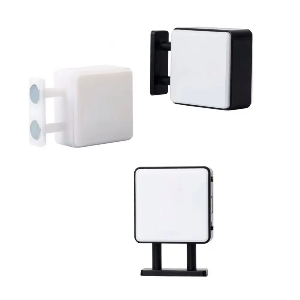 With LED Lights Fridge Sticker Round Square Blank with No Pattern Fridge Decoration Magnets Magnetic Plastic