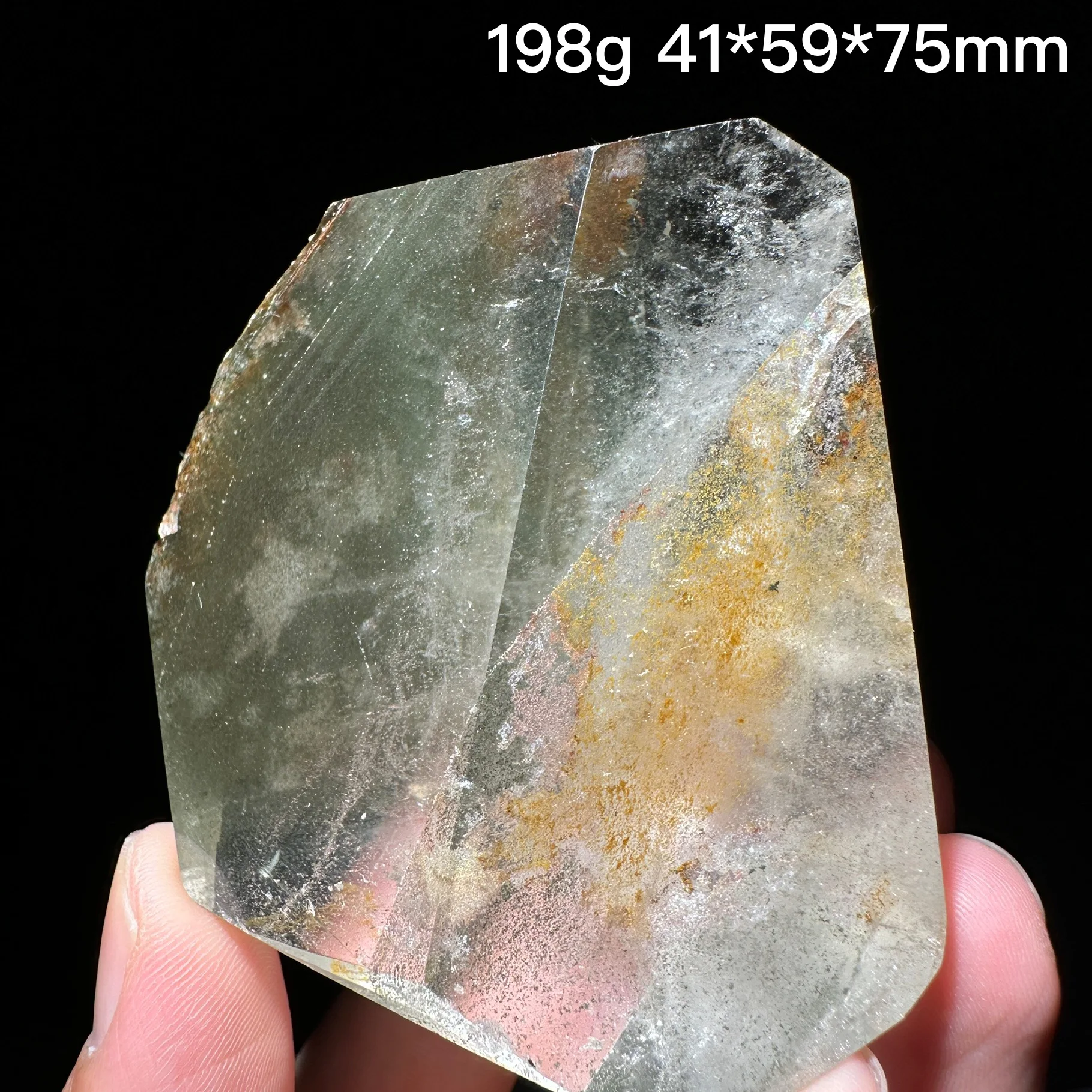 Natural Crystal Green Phantom Rainbow Freeform Decoration Polished Garden Quartz Reiki