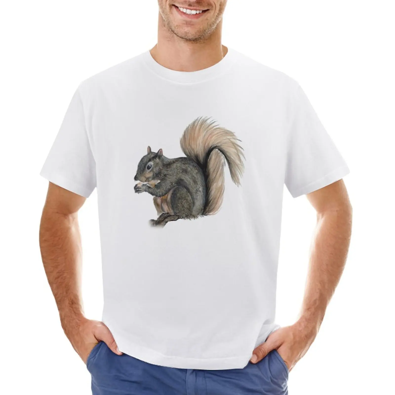 Squirrel Colored Pencil and Marker Drawing by Art Vibes - BrittsArtVibes BrittanysArtVibes ArtVibes T-Shirt