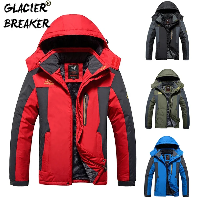 

Men Winter Parkas 2024 New Windproof Thick Warm Fleece Jacket Coat Men Autumn Outwear Fashion Outdoor Hooded Casual Parkas Men