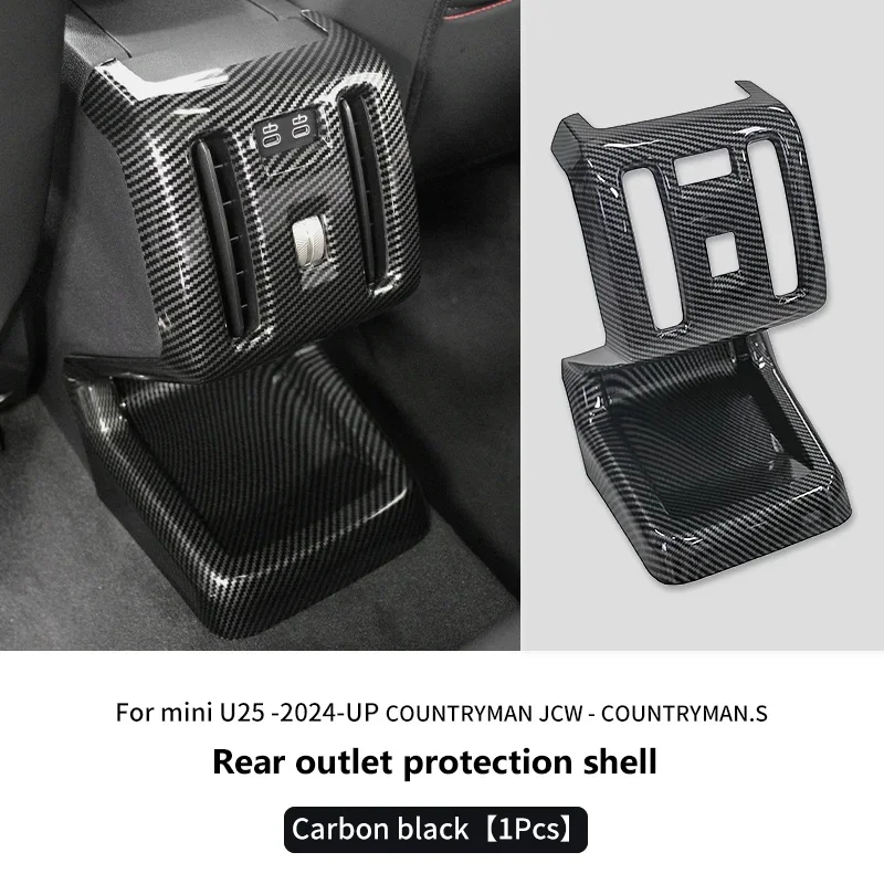 Car Rear Air Conditioning Outlet Vent Cover Trim Sticker Accessories For BMW MINI U25 2024-UP ABS Style Cover Trim
