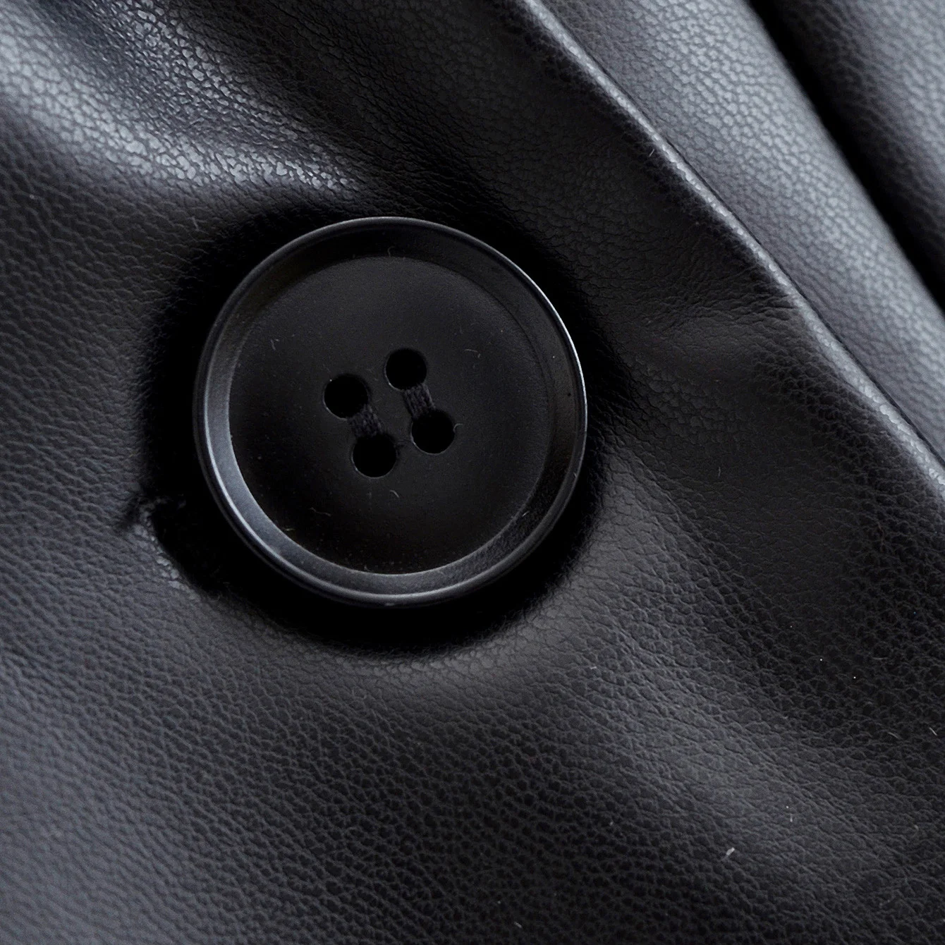 Faionable polyvalent femmes PU moto Jaet Street Sle Long Sve fermeture à glissière longueur régulière fibre de Polyester