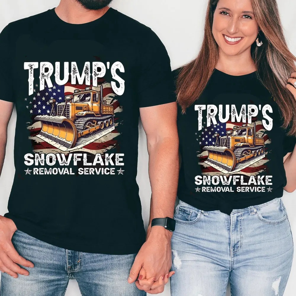 Trump Snowflake Removal Service Funny Donald Trump Funny 2024 Christmas Shirts Graphic T Shirts Mens Women Tee 100 Cotton Tops