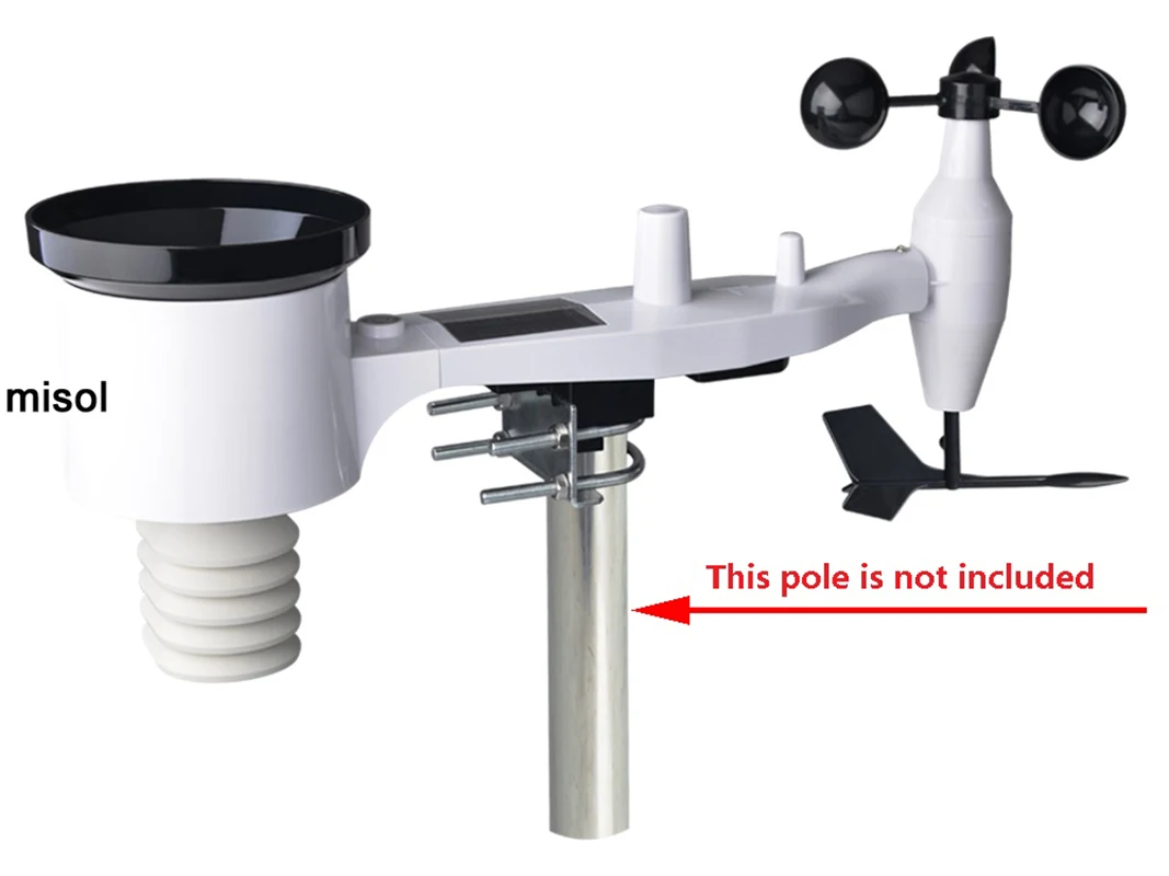 Misol 4G weather station, data upload to wunderground, SMS message, wcdma weather station, GSM weather station