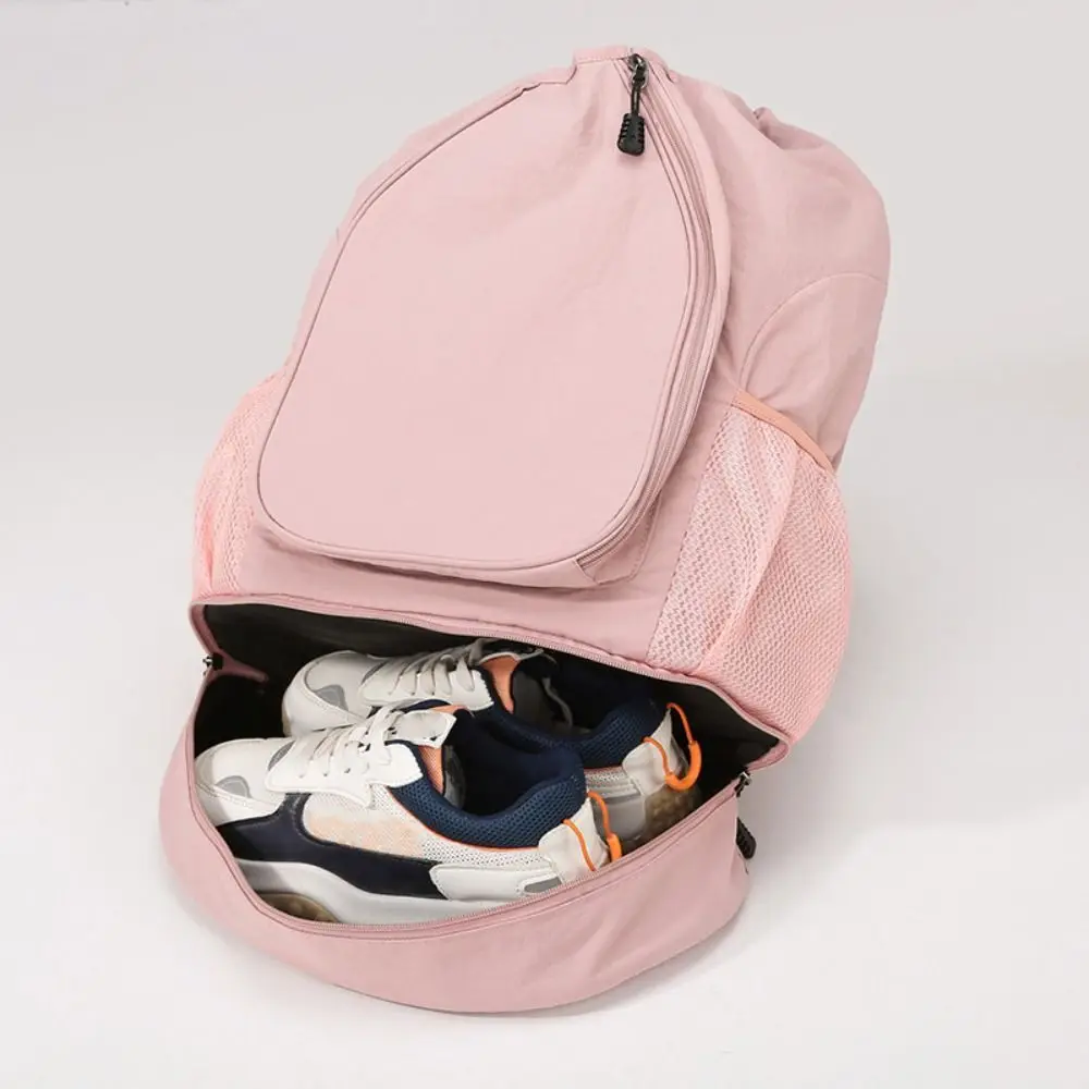 2 Rackets Tennis Racket Backpack with Shoes Pocket Large Capacity Gym Pack Drawstring Closure Adjustable Strap