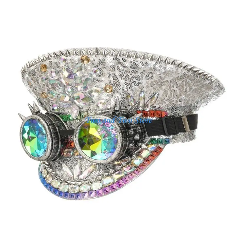 

HX6F Fashion Wedding Hat Performances Military Bride Hat with Wedding Hat for Carnivals Bachelorette Party