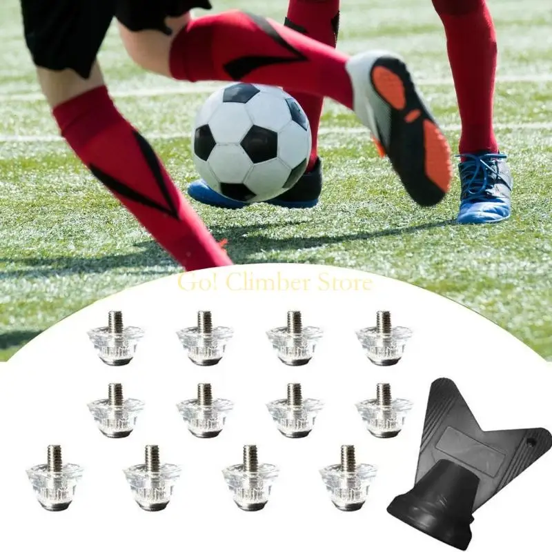 Q84C 12PCS 축구 스파이크 손톱 교체 축구 클리트 알루미늄 축구 스터드