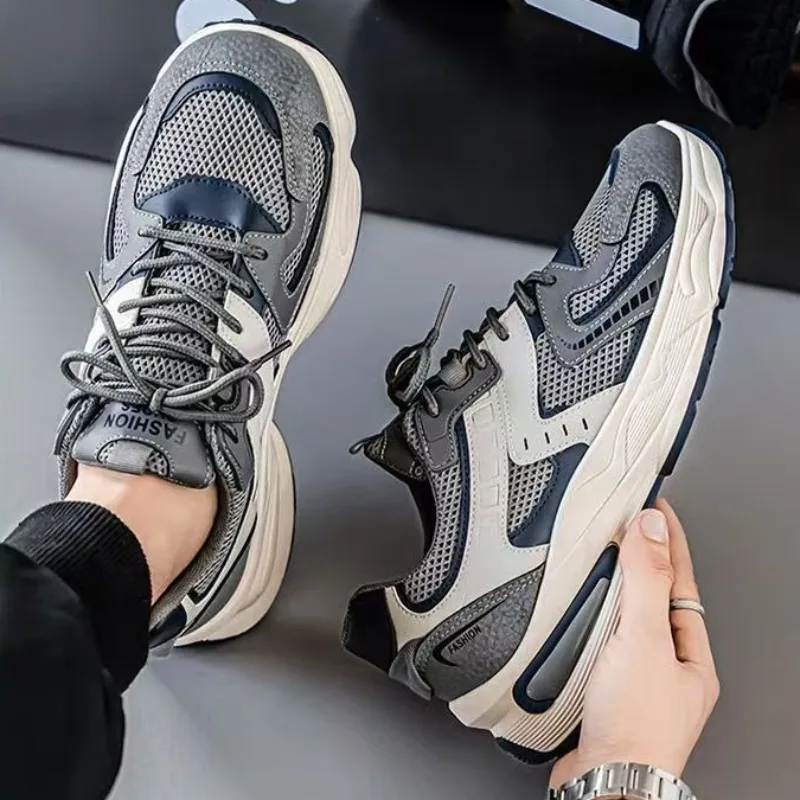 

2026 New Breathable Mesh Sports Shoes Trendy Versatile Thick Bottom Men's Sneaker and Casual Shoes Men's Shoes Zapatillas Hombre