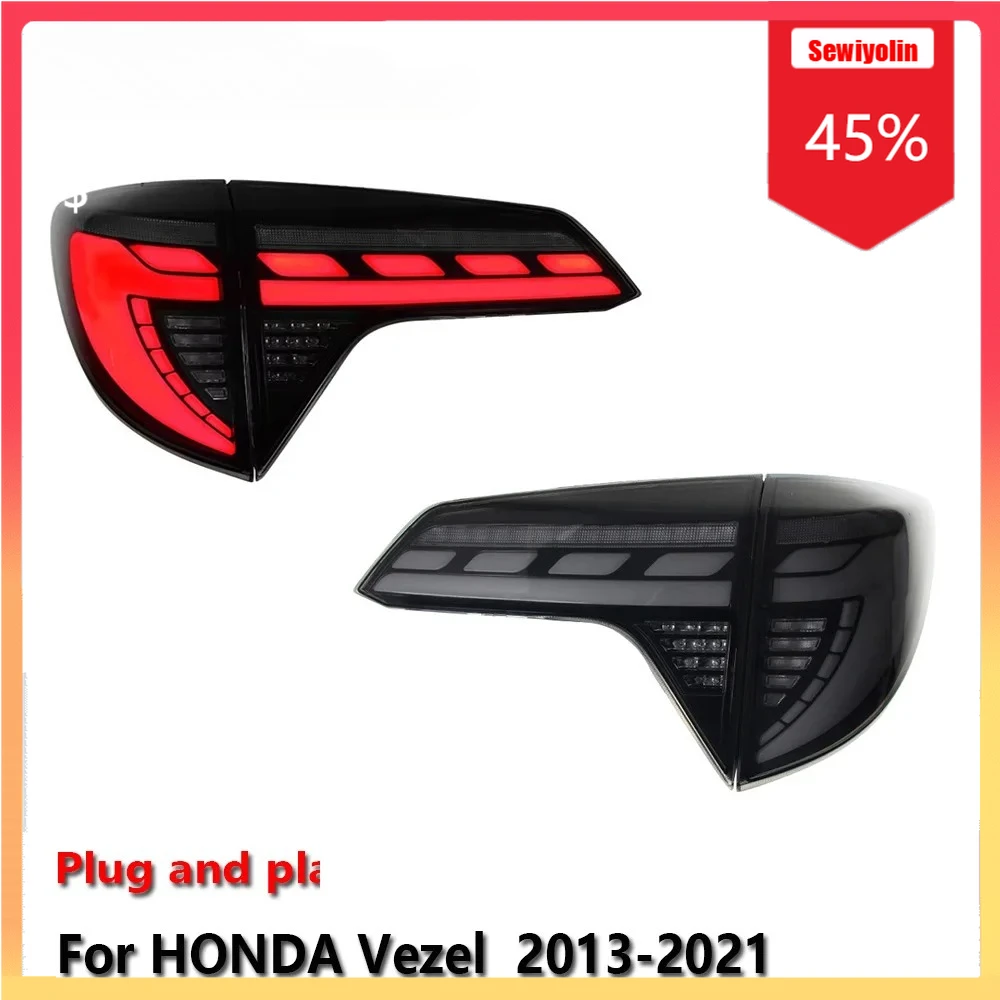 

Car LED Tail Light Automobile Parts For HONDA Vezel 2013-2021 Auto Fog DRL Brake Turn Signal Lamp Plug and Play
