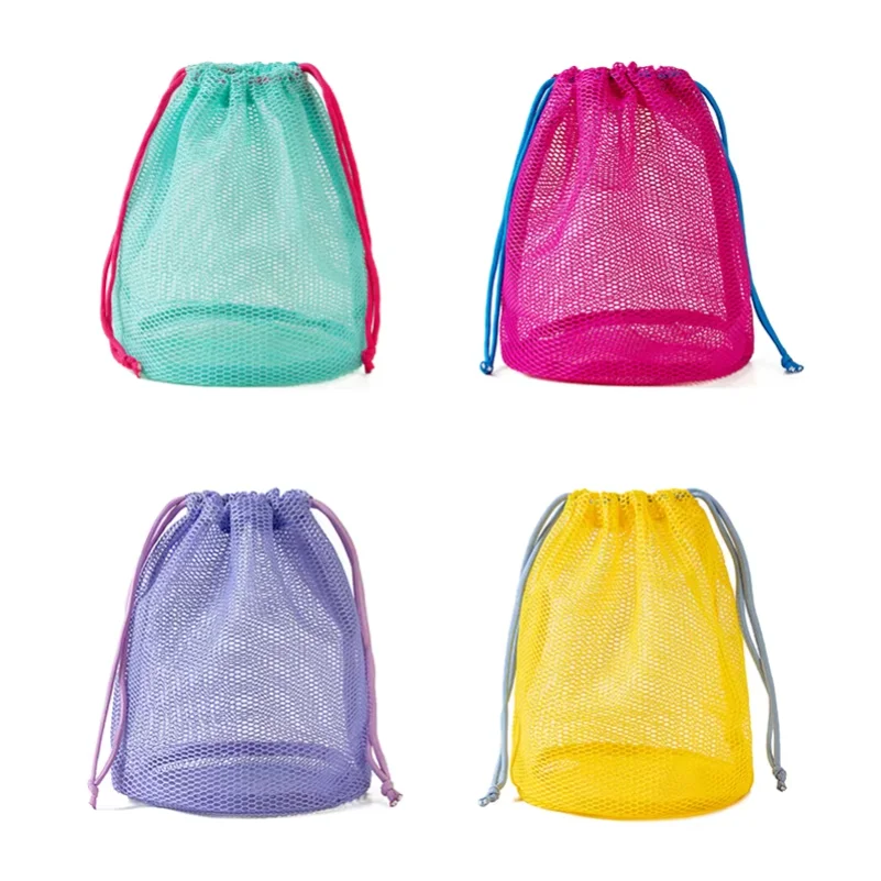 1PC Nylon Mesh Drawstring Storage Pouch Multi-Purpose Travel Bag For Digital Products Makeup Cosmetic Organizer Outdoor