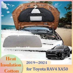 for Toyota RAV4 XA50 2019~2024 Car Hood Engine Trunk Insulation Pad Cotton Soundproof Cover Heat Mat Accessories 2020 2021 2022