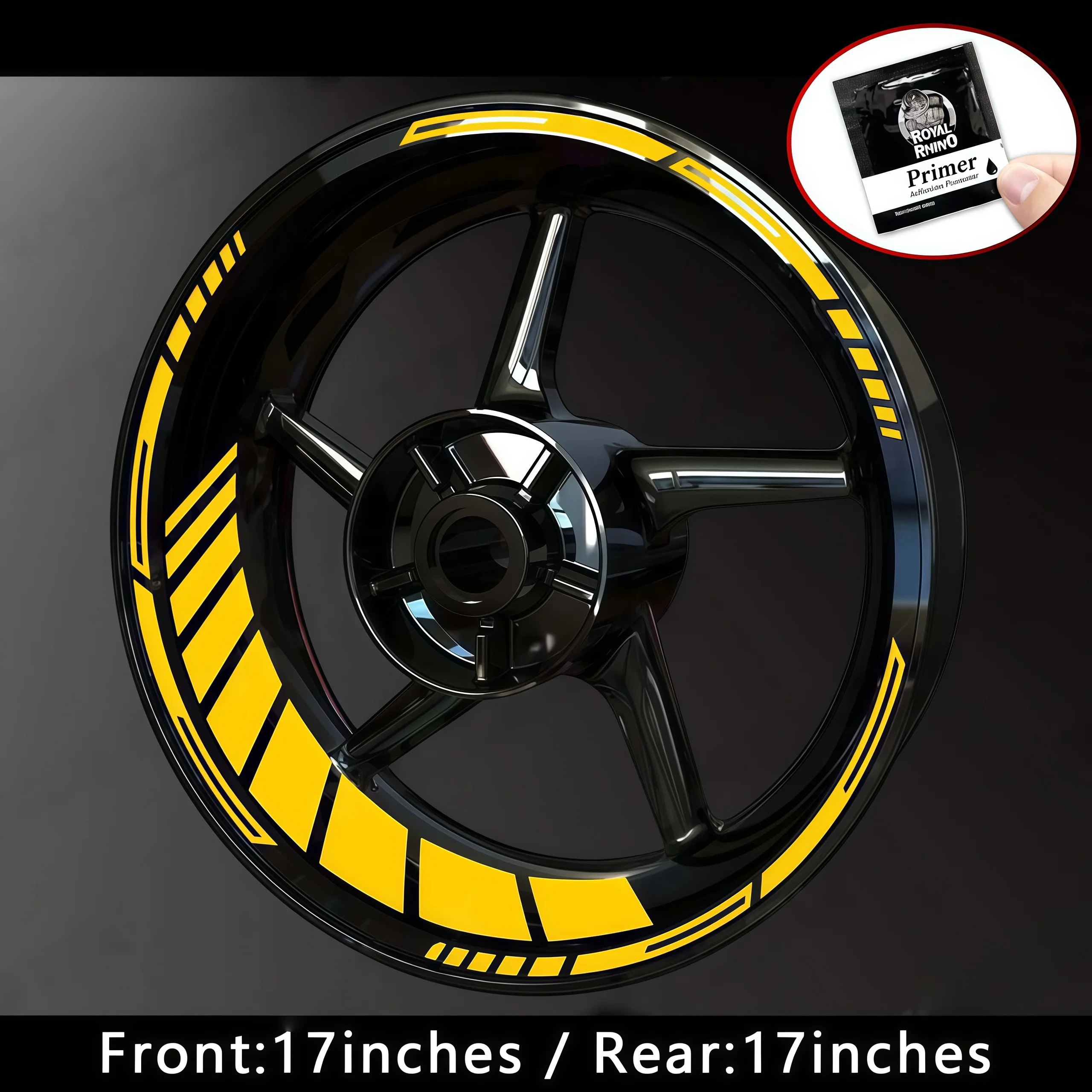 16 stks/vel voor 17in Motorfiets Hub Stickers Streep Waterdichte Vinyl Decals voor YAMAHA Honda Kawasaki Suzuki BMW KTM Triumph