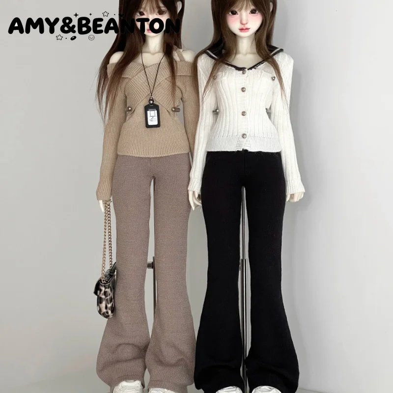 Flare Long Pants BJD 1/3 1/4 Doll Clothes Slim Casual Trousers Handmade Doll Bottoms For 1/3 1/4 BJD Doll Costume Accessories