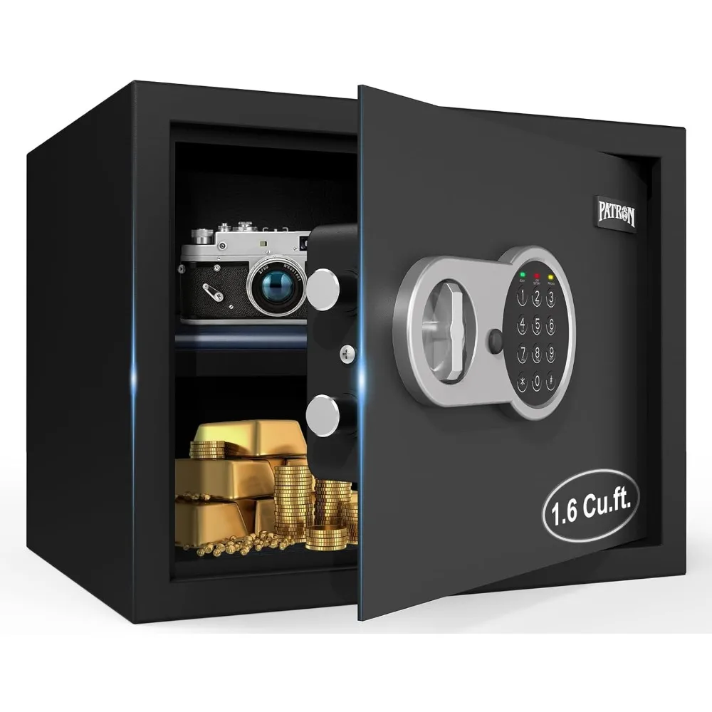 [ 1,6 piedi cubi. ] Cassaforte ignifuga per la casa, per denaro contanti, casseforti da parete con tastiera elettronica per aziende in casa dell'hotel, 1,6 piedi cubi.